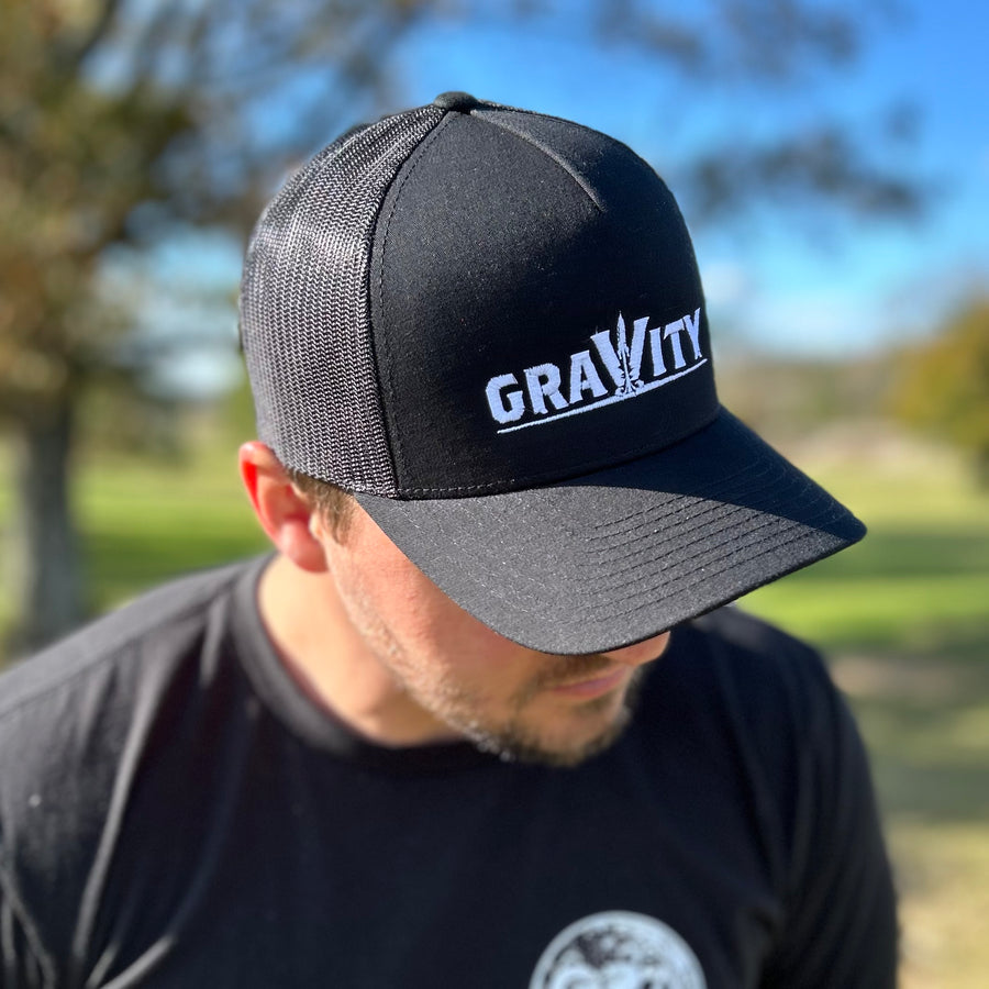 Gravity OG - Black Retro Trucker Hat