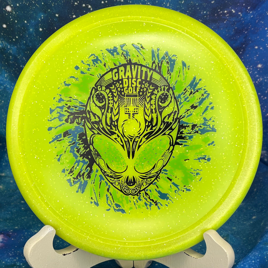 Infinite Discs - Glyph - Metal Flake Glow C-Blend - Neon Alien Head - Special Edition 3-Foil Stamp