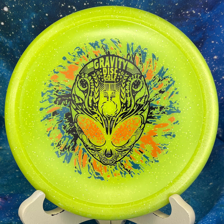 Infinite Discs - Glyph - Metal Flake Glow C-Blend - Neon Alien Head - Special Edition 3-Foil Stamp