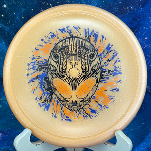 Infinite Discs - Glyph - Metal Flake Glow C-Blend - Neon Alien Head - Special Edition 3-Foil Stamp